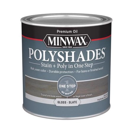MINWAX Polyshades Semi-Transparent Gloss Slate Oil-Based Polyurethane Stain and Polyurethane Finish 214984444